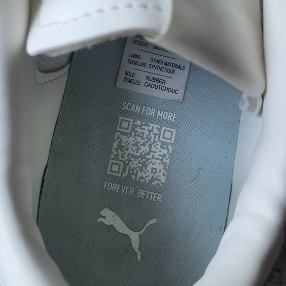 PUMA Women's Club 5v5 Leather Sneakers Trainers Blue & White Size 8.5 - Picture 6 of 7